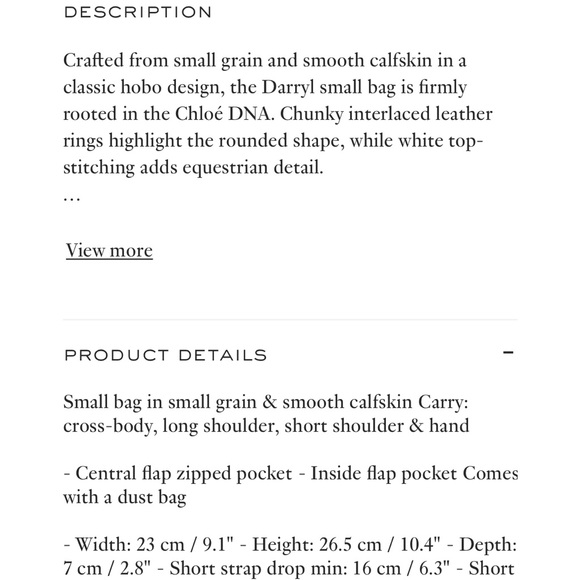 CHLOÉ Small Darryl Leather Bag - Picture 10 of 14